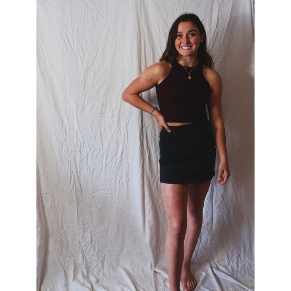 Black Denim Mini Skirt - Picture 4 of 7